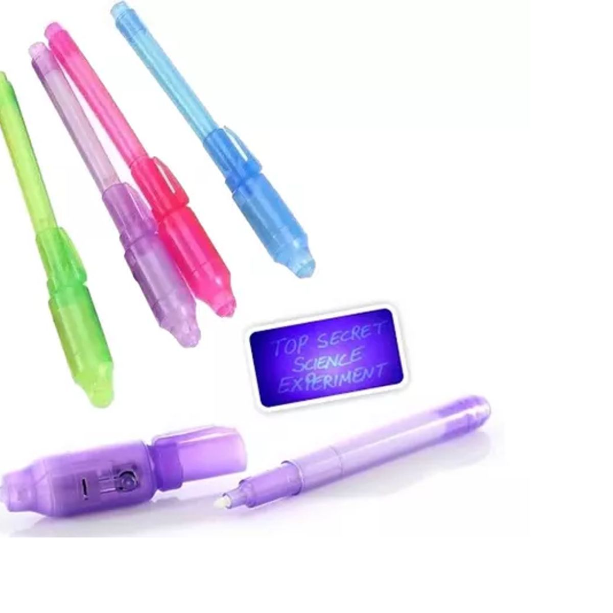 GENERICO - Pack 12 Lapices Lapiz Kawaii Tinta Invisible Luz Uv / Wowi