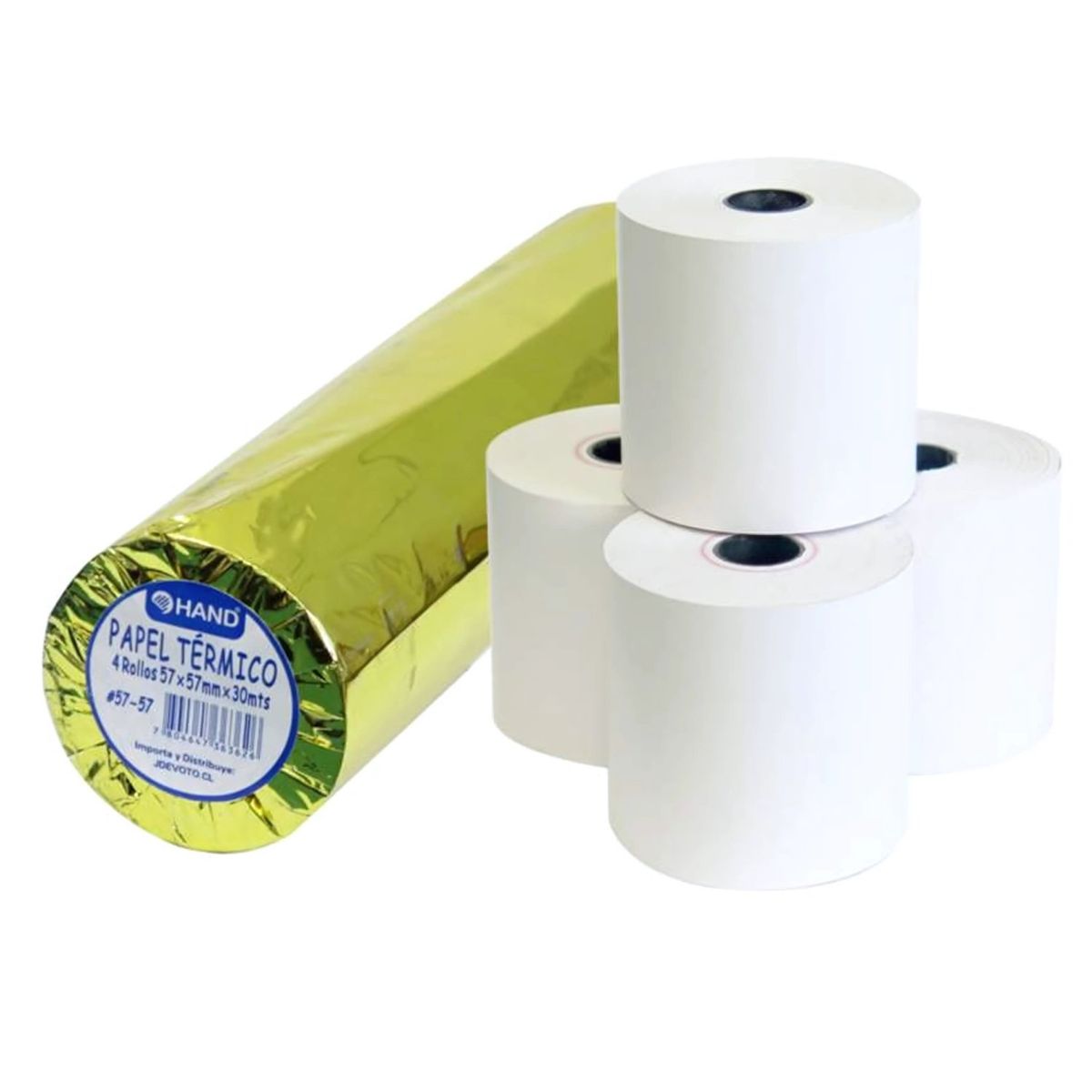 HAND - Pack 4 Rollos Papel Térmico 57mm x 30mt - SC
