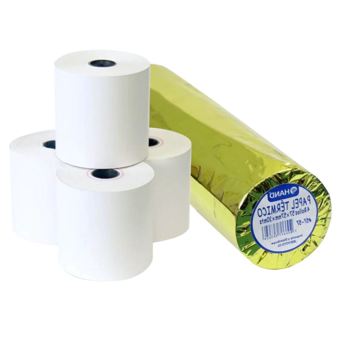 HAND - Pack 4 Rollos Papel Térmico 57mm x 30mt - SC