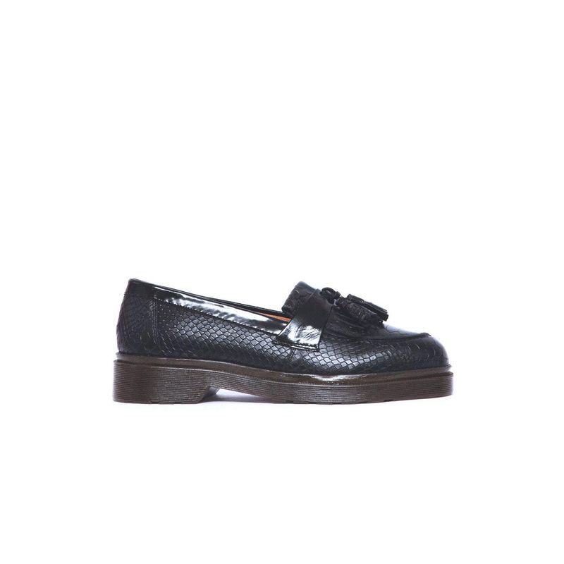 GIANI DAFIRENZE - Mocasin Mujer De Cuero Matilde Negro C7