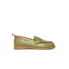 GIANI DAFIRENZE - Mocasín Mujer De Cuero Coligue Verde C16