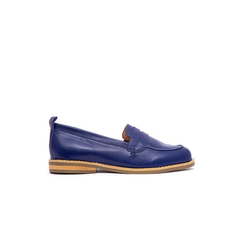 GIANI DAFIRENZE - Mocasin Mujer De Cuero Coligue Azul C14