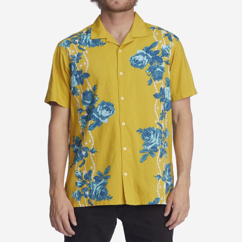 BILLABONG - Camisa M/C Desert Rose Amarillo Hombre BILLABONG