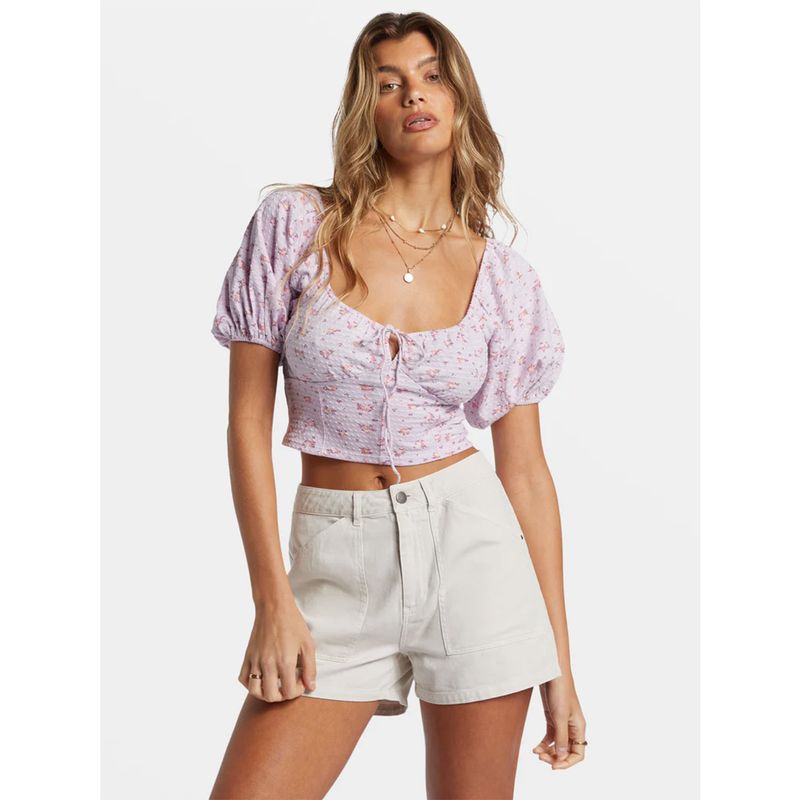 BILLABONG - Blusa Manga Larga Lila Mujer Posy Lila BILLABONG