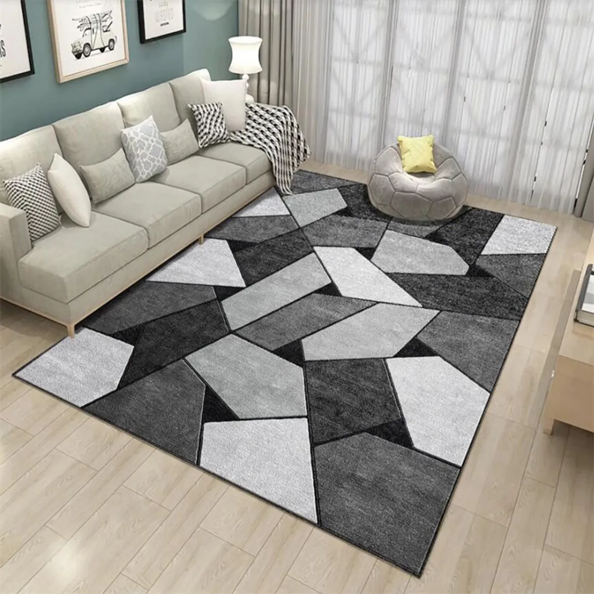GENERICO - Alfombra PARA LIVING 160X200 CM GRIS PIEDRA