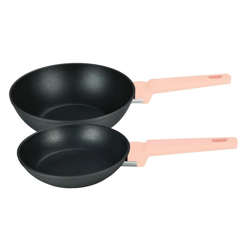 KITCHENWARE - SET SARTEN 18 + WOK 22 CMS COLOR  ROSA