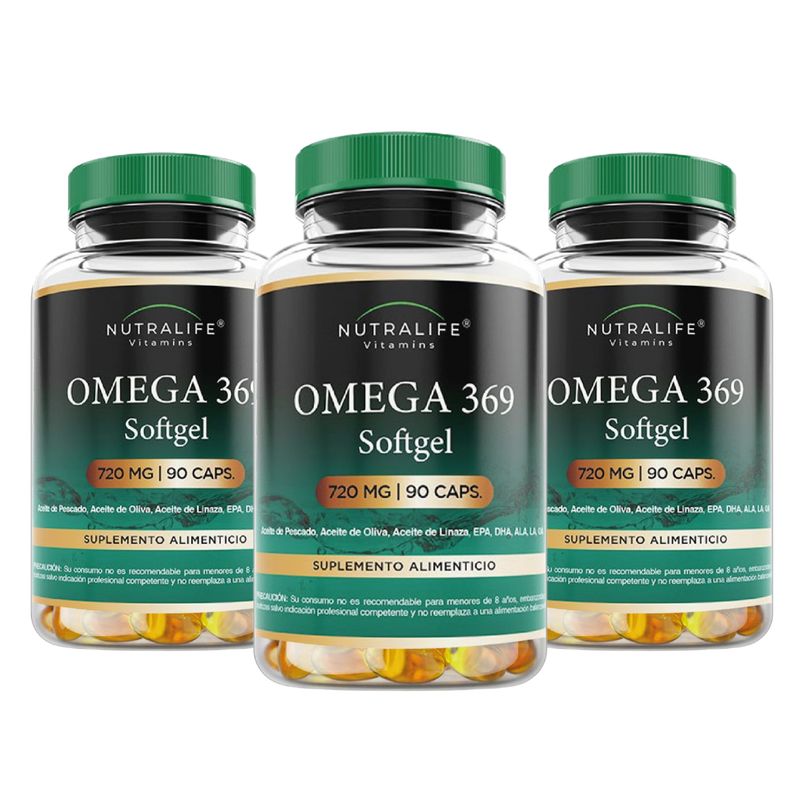 NUTRALIFE - Triple Omega 369  Lf  270 SofGels 3x90.  Epa/ Dha / LA