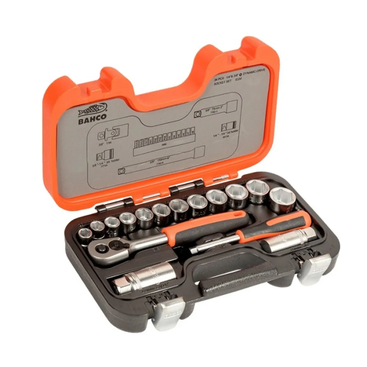 BAHCO - JUEGO DE DADOS DE 3/8 34 PZAS BAHCO S330