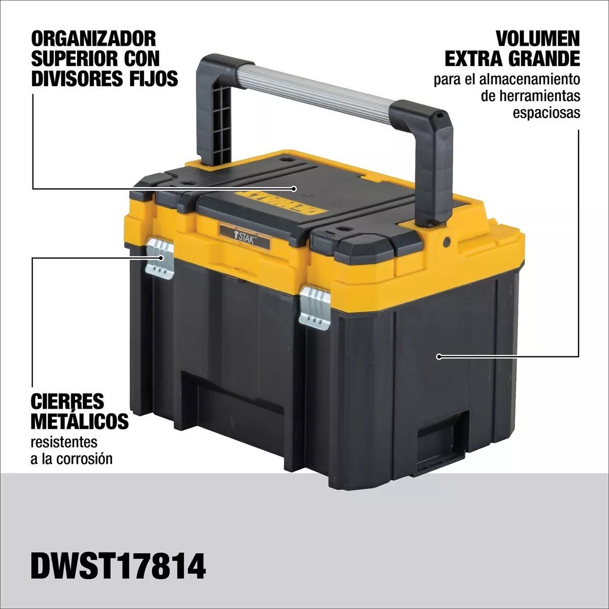 DEWALT - Caja De Herramientas Metálica Y Amplia Dewalt Dwst17814