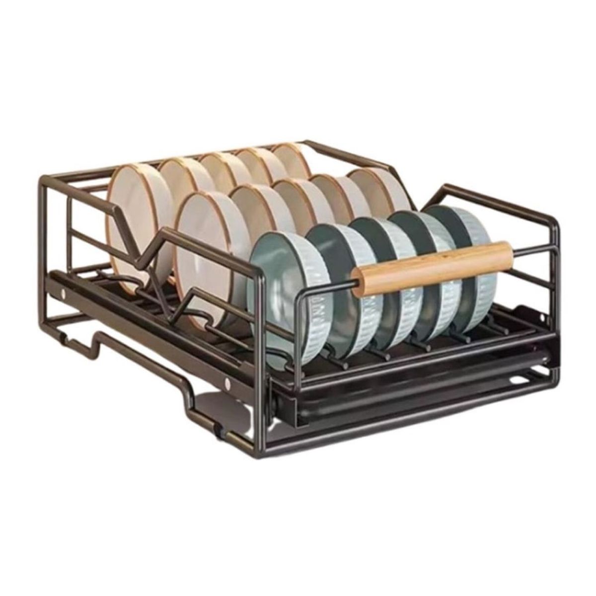 GENERICO - Organizador de Cocina Rack Deslizable de Almacenamiento para Platos