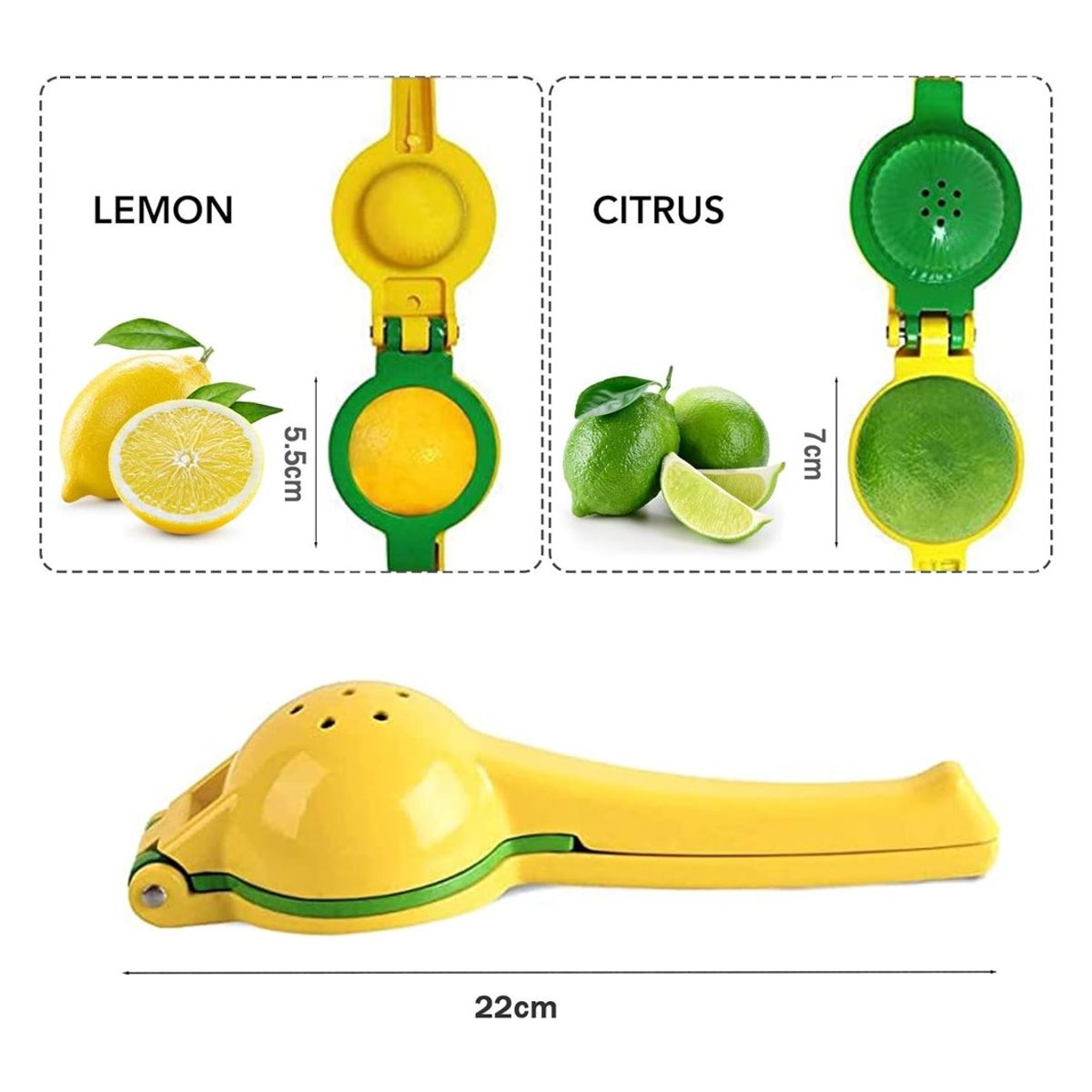 GENERICO - Exprimidor De Limones Manual 2 en 1