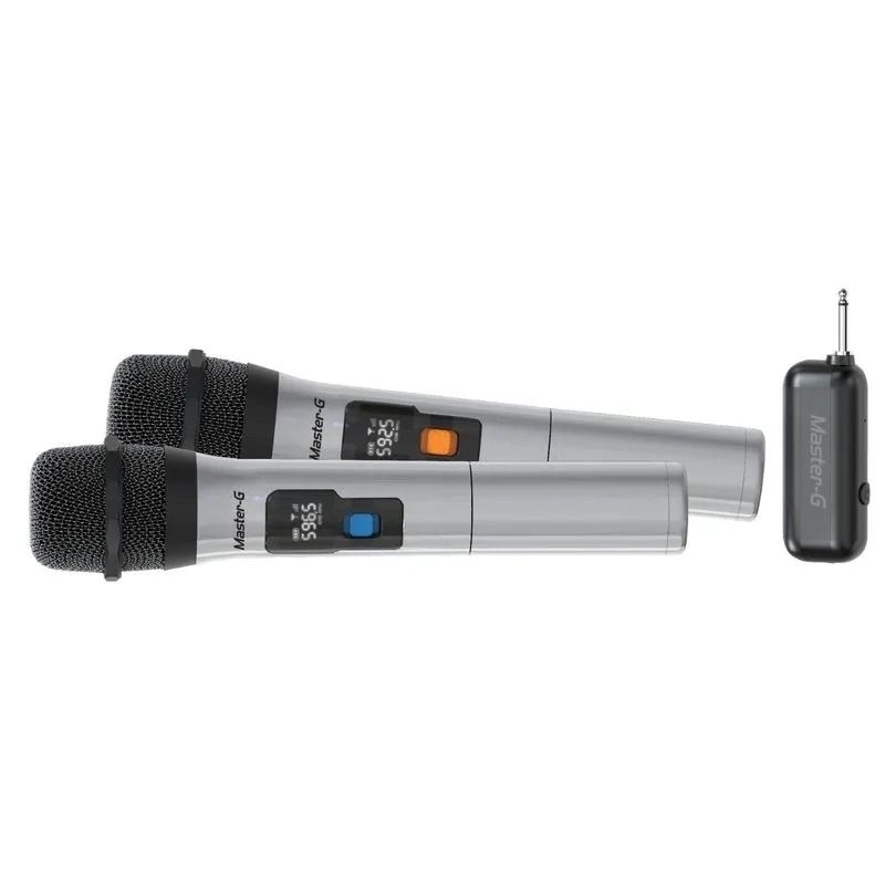 MASTER G - Par De Micrófonos Inalámbricos Con Receptor Uhf MasterG