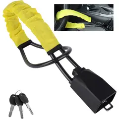 KUANGYE - Bloqueo Antirrobo Universal Para Volante De Coche Con Llaves