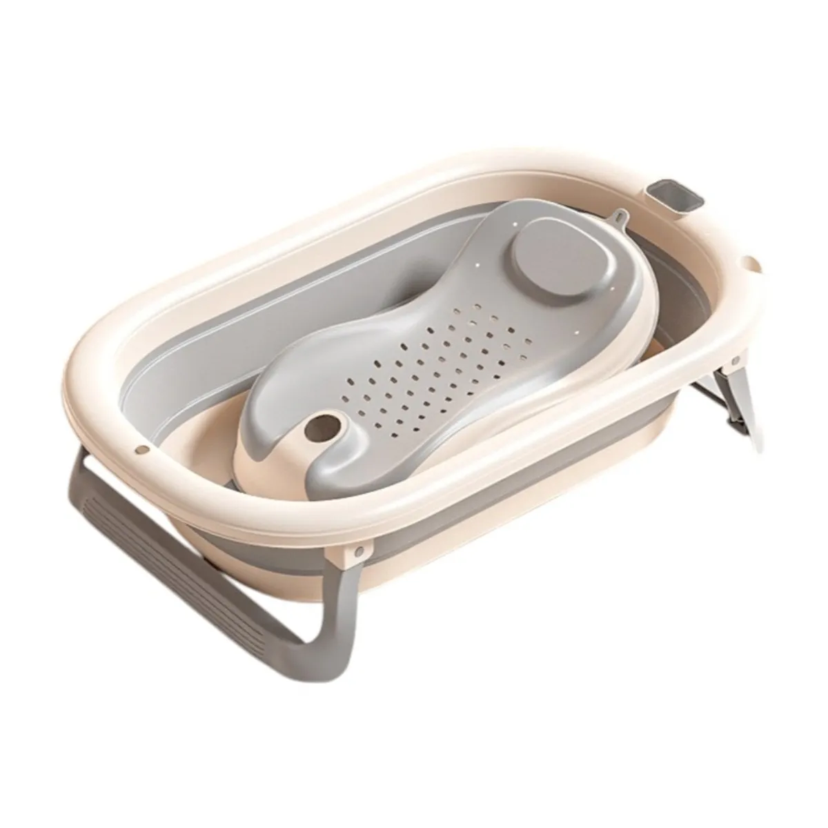 LUBABYCAS - Bañera Con Respaldo De Ducha Comfort Gris LuBabycas