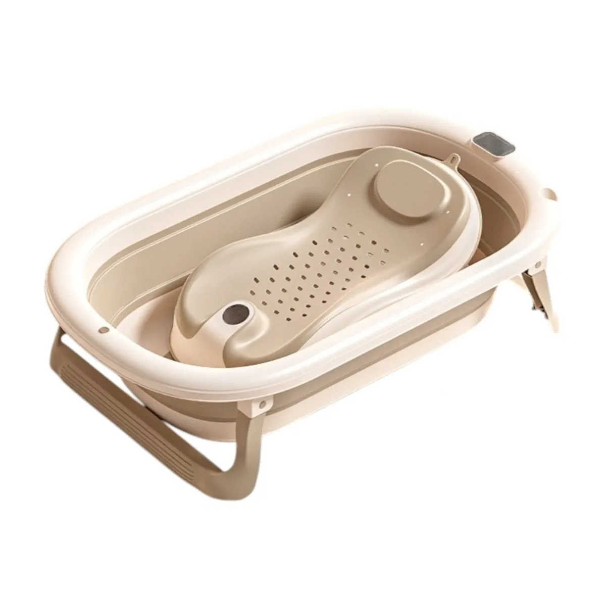 LUBABYCAS - Bañera Con Respaldo De Ducha Comfort Café LuBabycas