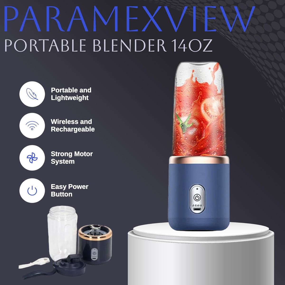 KUANGYE - Mini Licuadora Portatil Para Batidos Y Smoothies