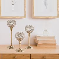 3 Candelabros Porta Cristal Velas Mesa Bodas 17 Y 22 Y 27cm