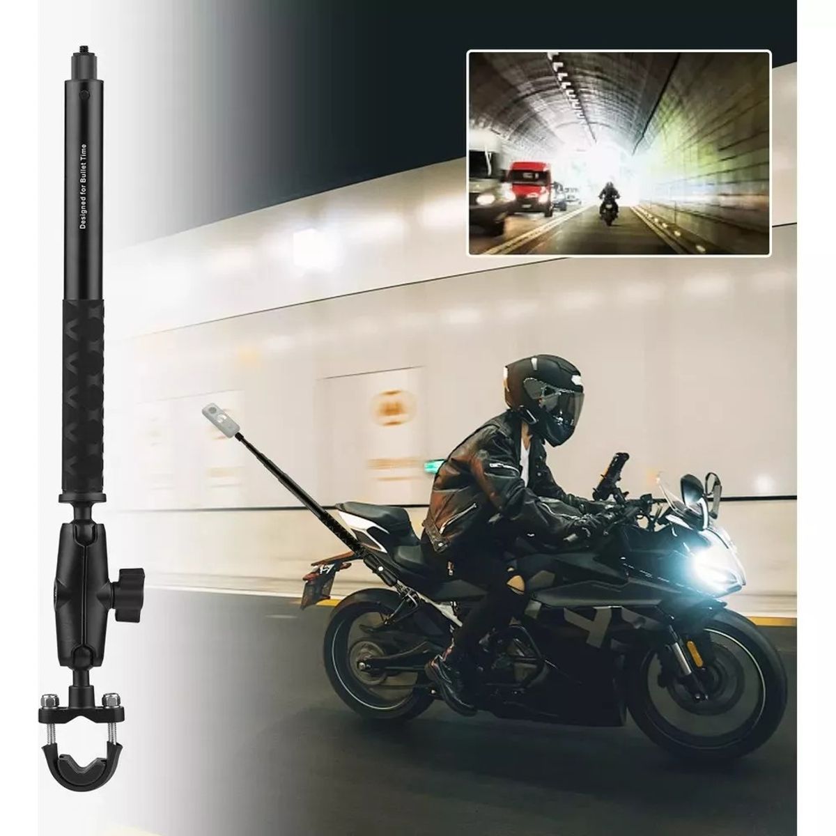 KUANGYE - Soporte Camara Manillar Moto Bicicleta Para Insta360 Onex2r gopro