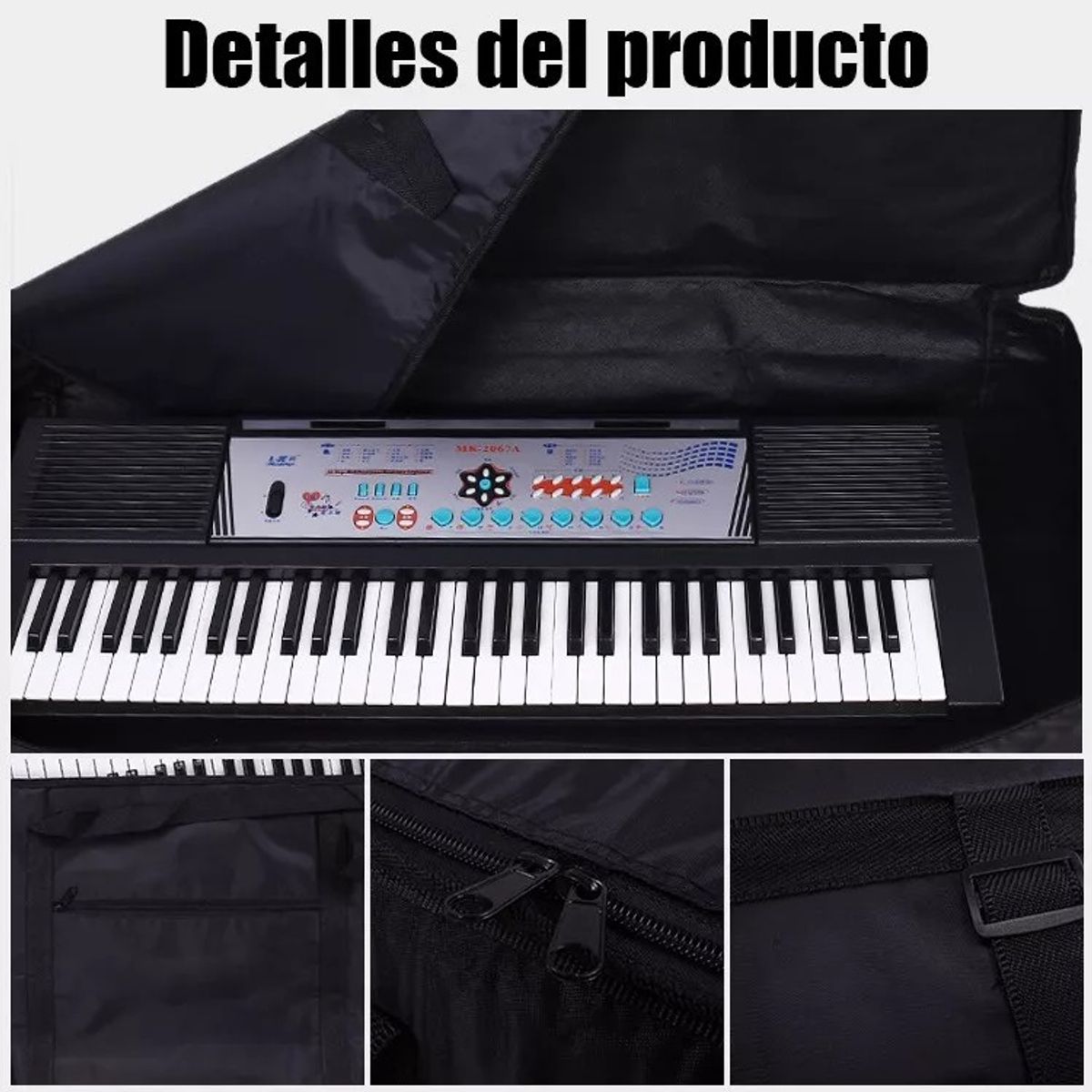 KUANGYE - Funda Acolchada Musical Teclado 61 Teclas Bolso Impermeable
