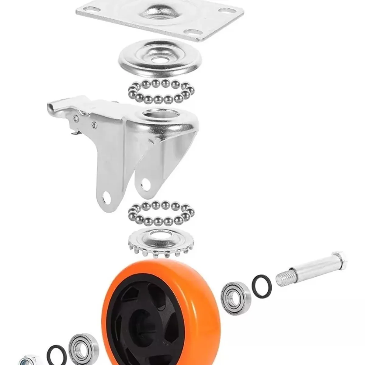 KUANGYE - Pack 4 Ruedas Para Carro O Mueble 4 Pulgs. Soporta 450 Kg