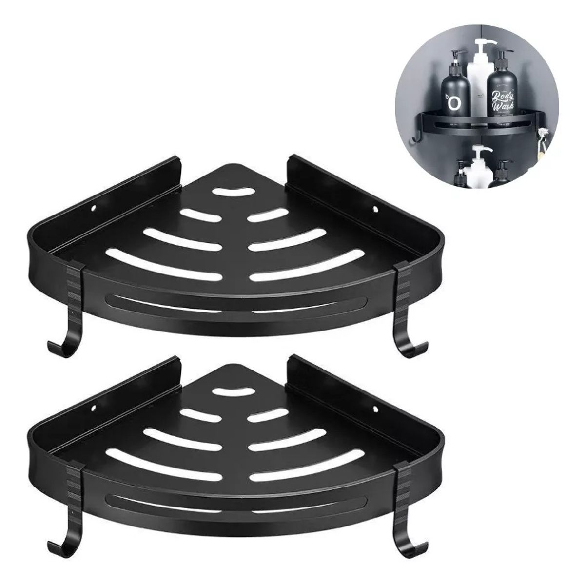 KUANGYE - Esquinero Organizador Ducha Baño Repisa Set 2 Inoxidable