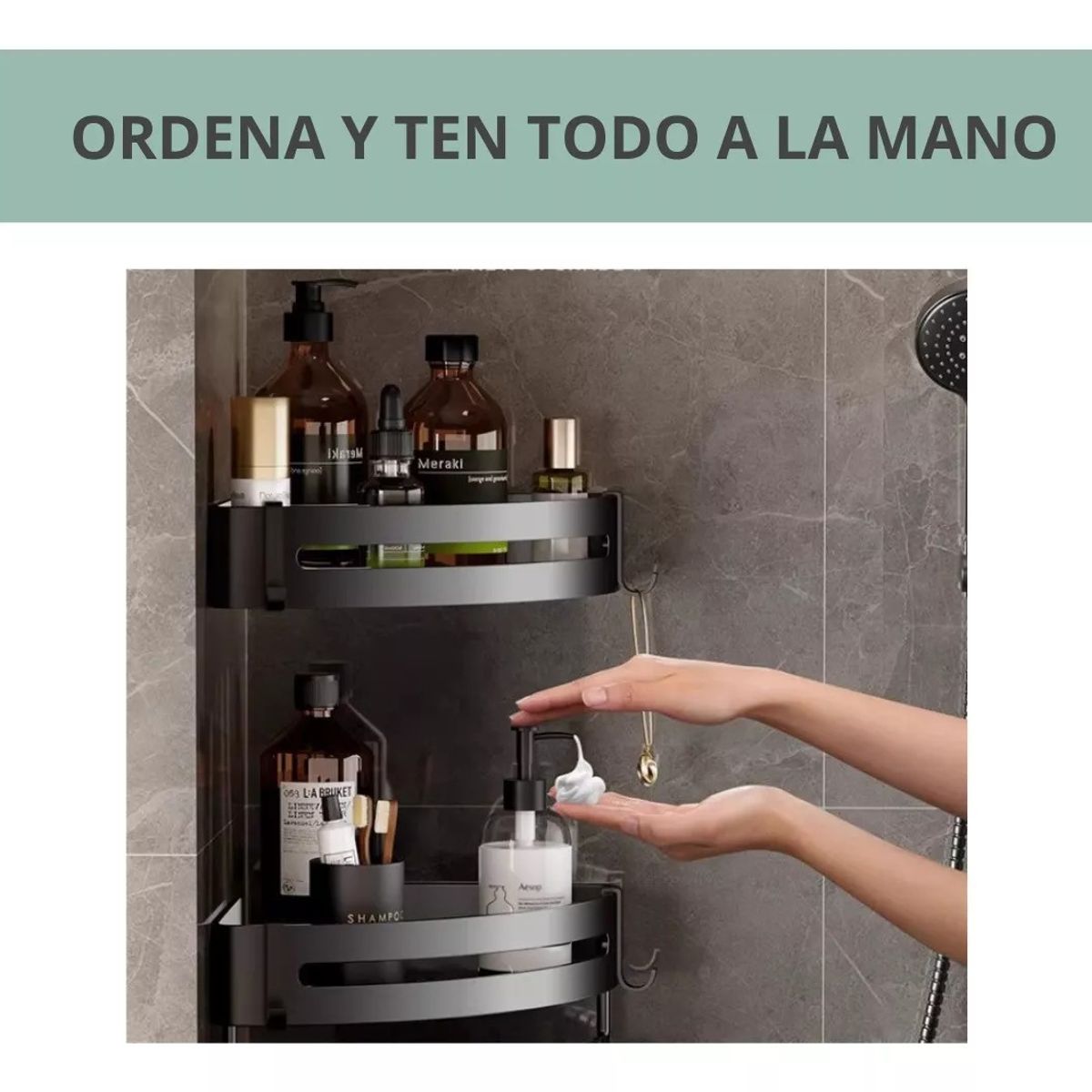 KUANGYE - Esquinero Organizador Ducha Baño Repisa Set 2 Inoxidable