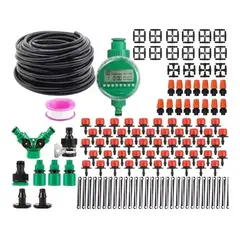 MUNDO MAGIA - Kit De Riego Sistema Automático 50m 201 Piezas C/cronometro