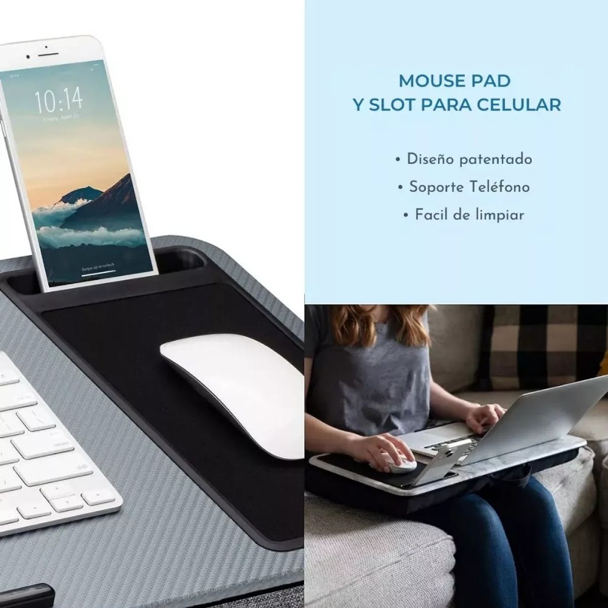 MUNDO MAGIA - Soporte Notebook Cama Bandeja Celular Mouse Pad