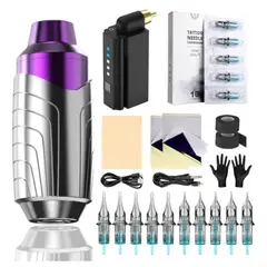 MUNDO MAGIA - Kit Maquina Tatuar Inalambrica Profesional Tatuar Tattoo