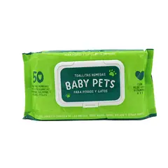 GENERICO - Toallitas Húmedas Baby Pets 50 unds Para Mascotas