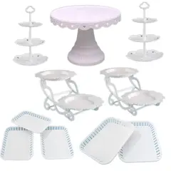 MUNDO MAGIA - Porta Torta Cupcake Queques Pasteles Y Donas Set 10 Piezas