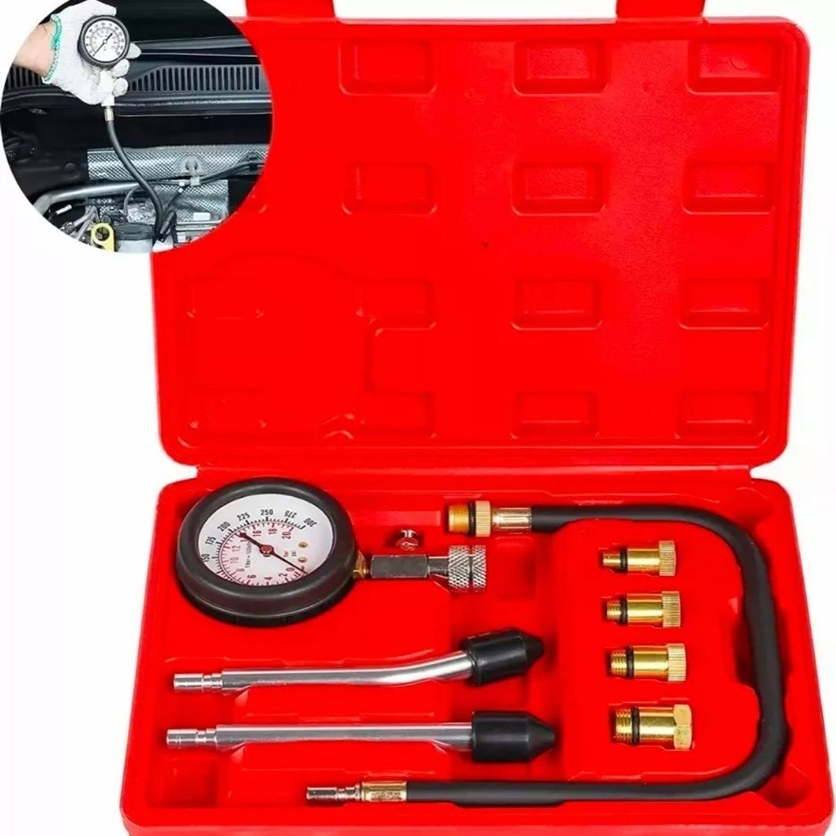 MUNDO MAGIA - Medidor De Compresión Cilindros Compresimetro Para Motoauto