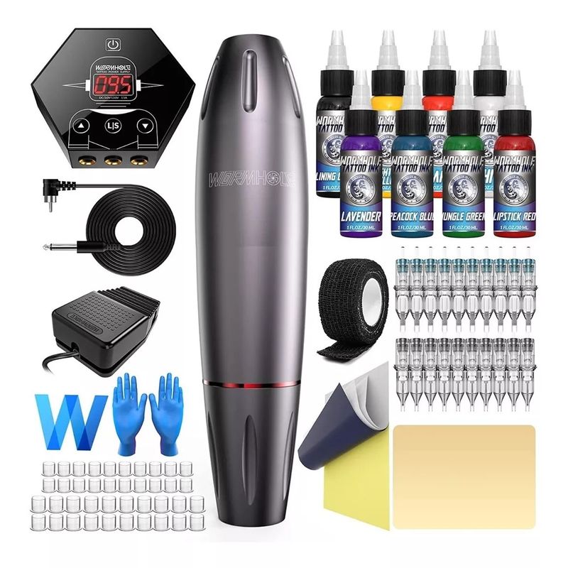 MUNDO MAGIA - Kit De Tatuaje Pen Profesional + Accesorios Original