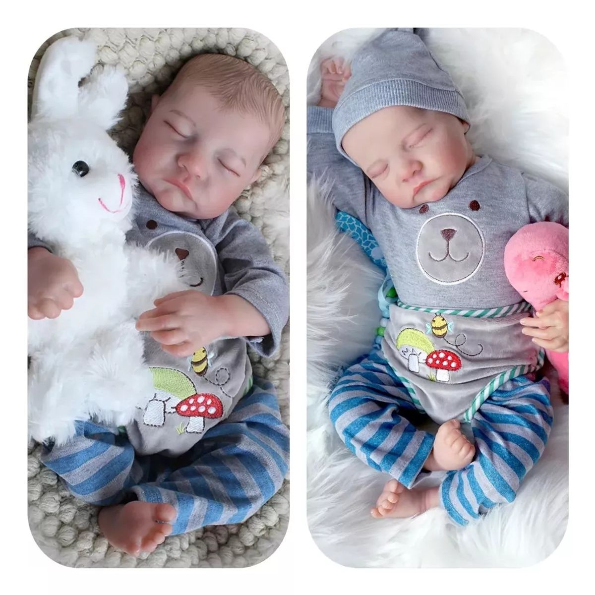 MUNDO MAGIA - Bebé Reborn De Silicona Con Ropa De 50cm