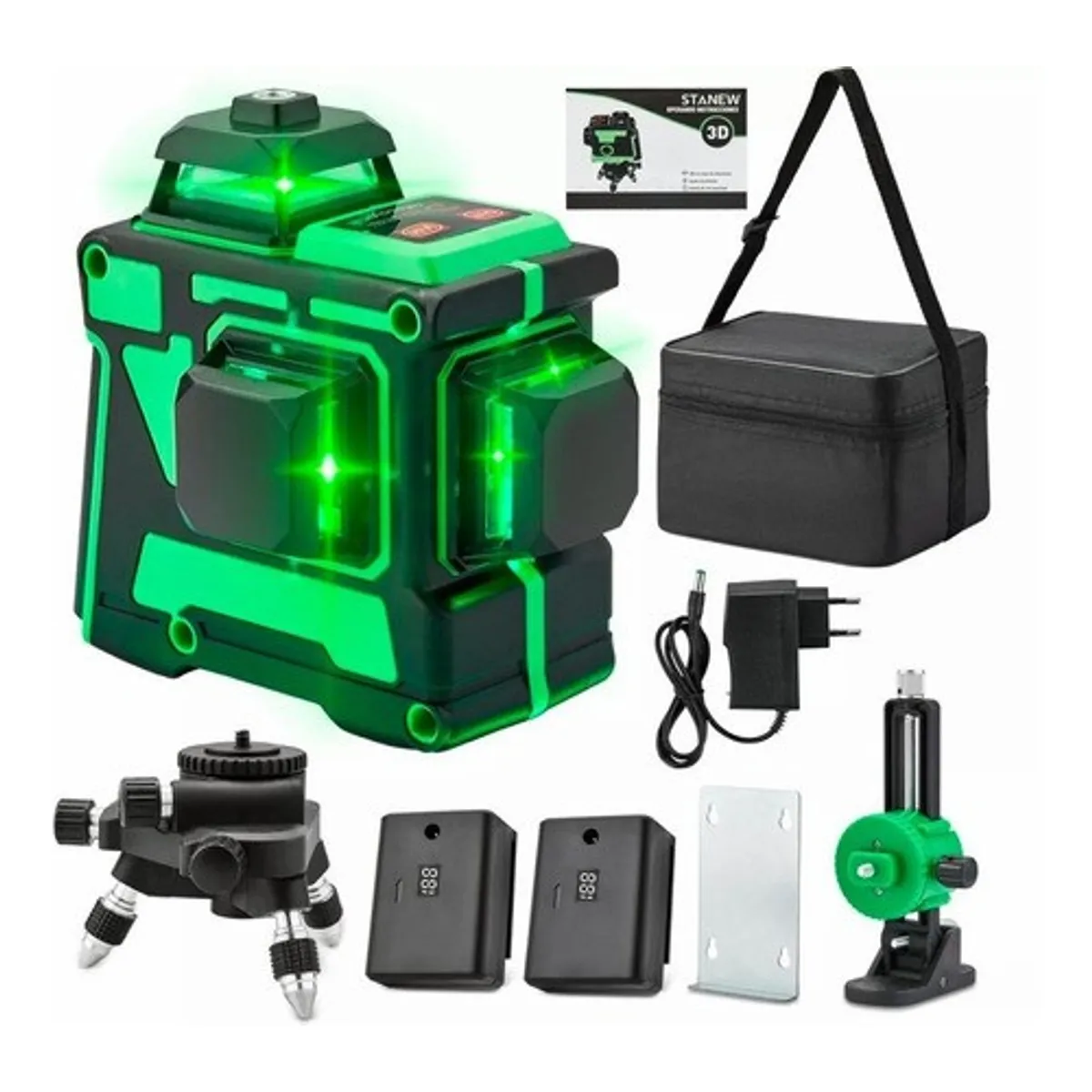 MUNDO MAGIA - Láser Nivel Herramienta Vertical Líneas Horizon 3d 12 Líneas