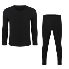 ANDESLAND OUTDOOR APPAREL - Conjunto Primera Capa Micropolar Negro Hombre