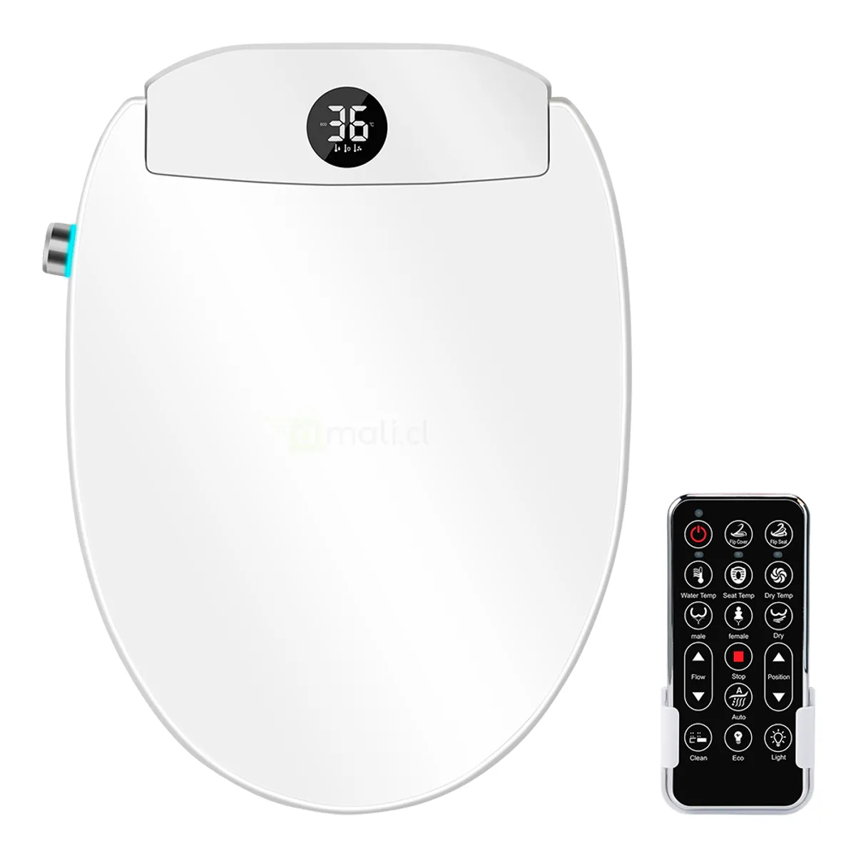 BE BLU - Asiento de Inodoro Inteligente Bidet BLU107 S con Elevación Automática
