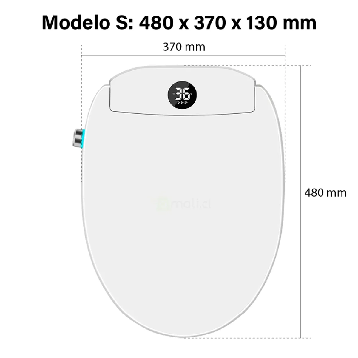 BE BLU - Asiento de Inodoro Inteligente Bidet BLU107 S con Elevación Automática