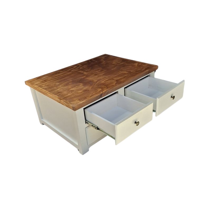 CASAHOGGAR - Mesa de Centro Novara Bicolor Blanco