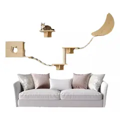 MUNDO MAGIA - Rascador Con Hamaca Para Gatos Muebles De Pared