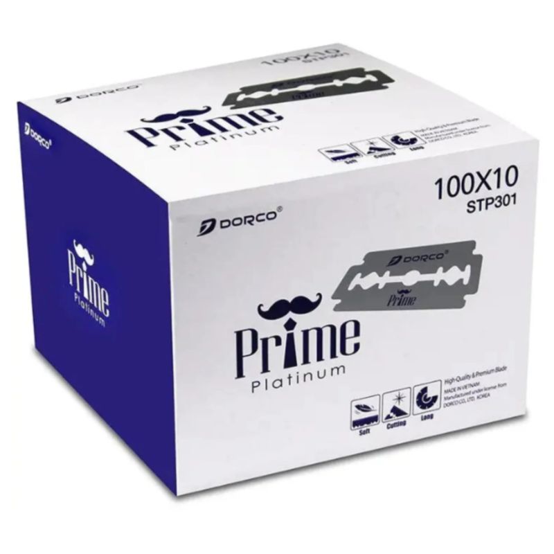 DORCO - 1000 Cuchillas Hojillas Dorco Prime Azul Para Afeitar