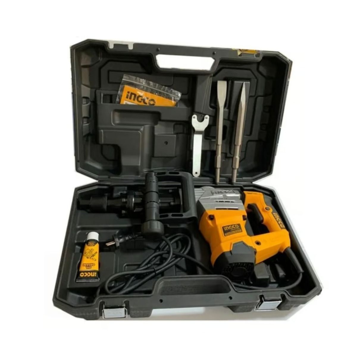 INGCO - Martillo Demoledor Industrial 1300 W Ingco 20 J + Malet+ Acc