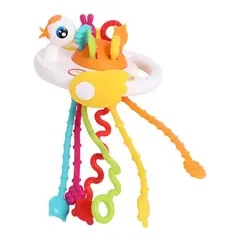 GENERICO - SONAJERO SENSORIAL DE SILICONA MONTESSORI CISNE