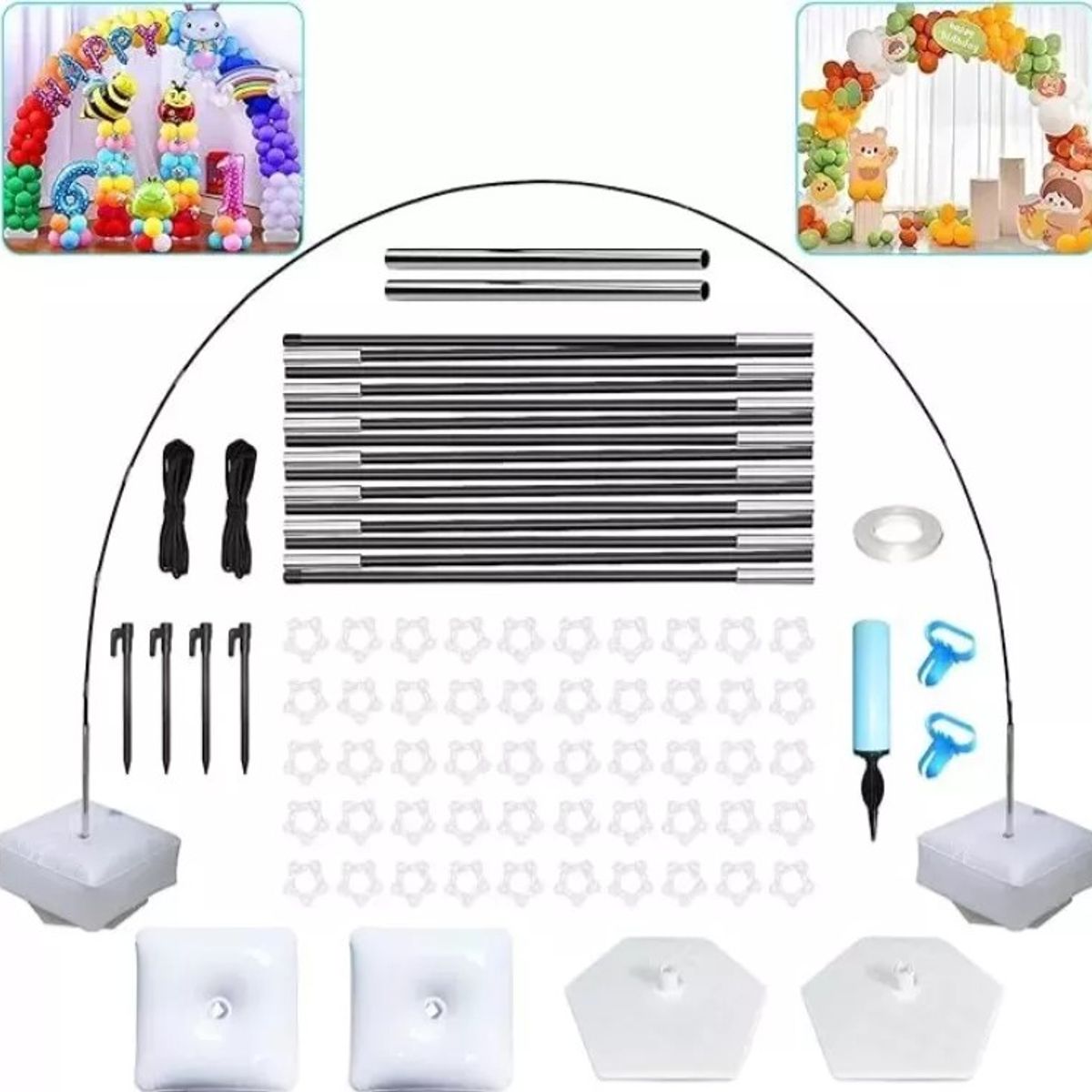 MUNDO MAGIA - Base Estructura Para Arco De Globos Completo 2.7 X 3 Metros