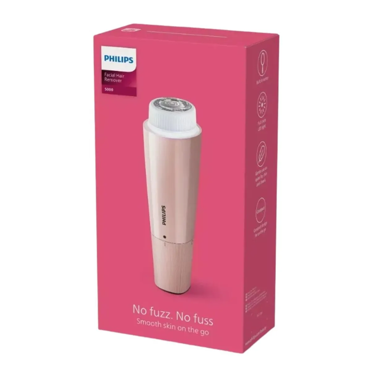 PHILIPS - Depiladora Facial Philips Serie 5000 Brr454/00 Rosa