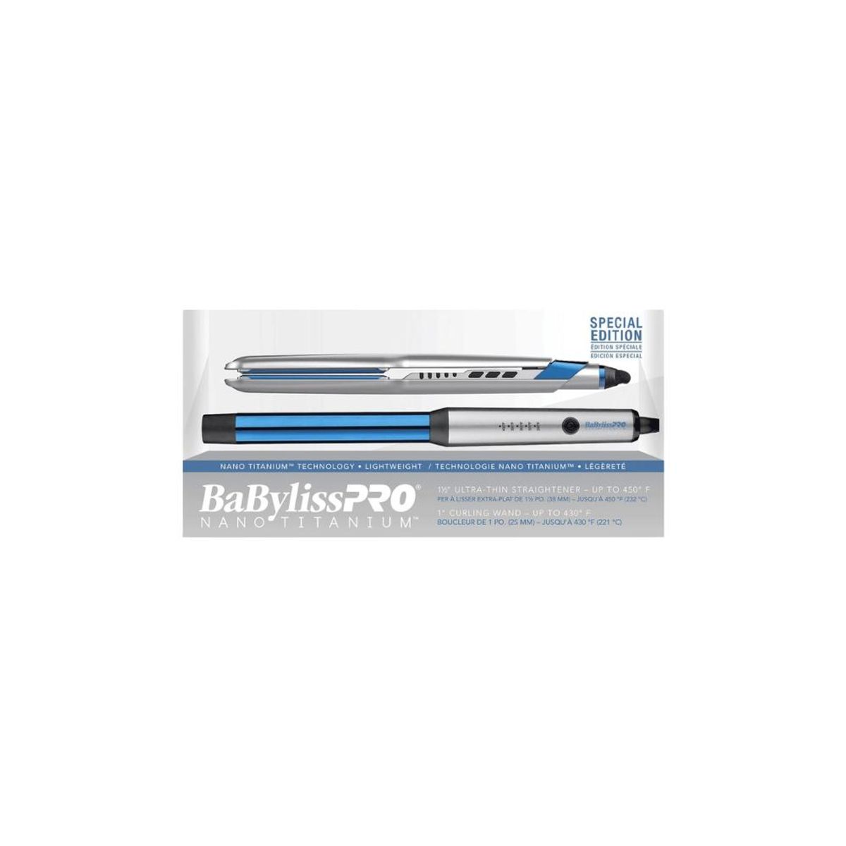 BABYLISS PRO - Plancha Babyliss Pro Alisadora Titanio 1 12 Y Rizador De 1