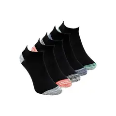 WILSON - Calcetín Deportivo Negro Jaspeado W - 5 Pares Tenis Padel