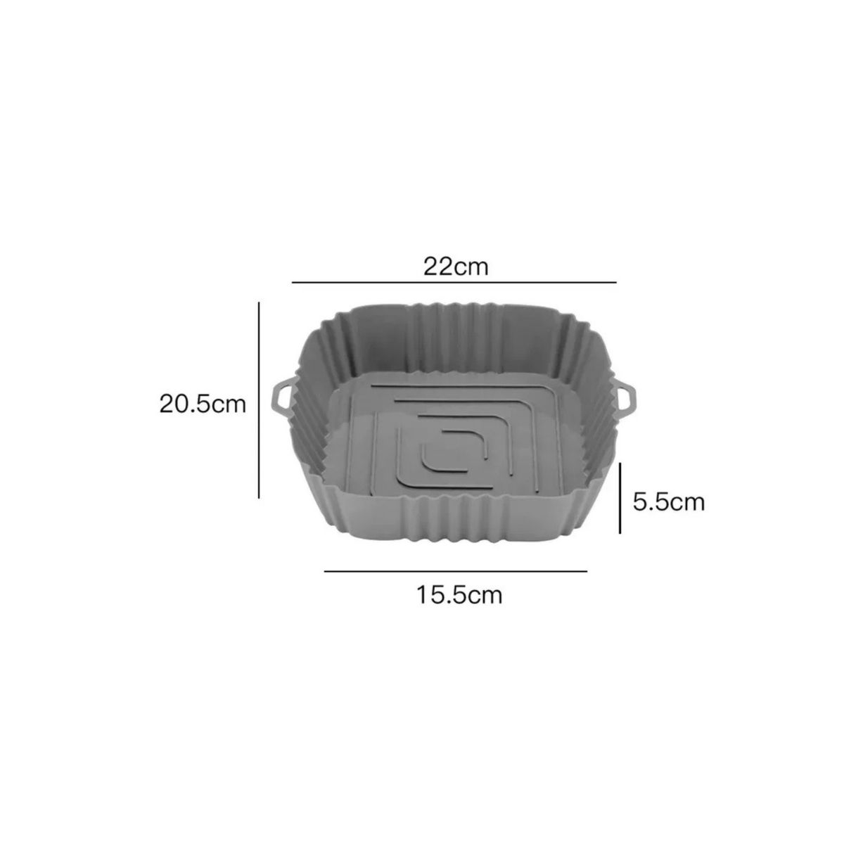 GENERICO - Pack 3 Bandejas Silicona Para Airfryer Freidora Aire
