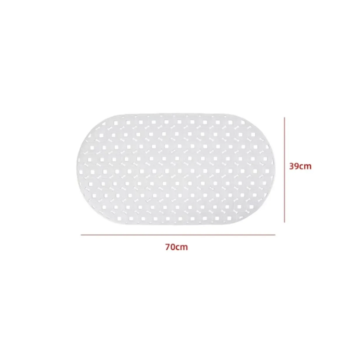 GENERICO - Alfombra Antideslizante para Ducha Blanco