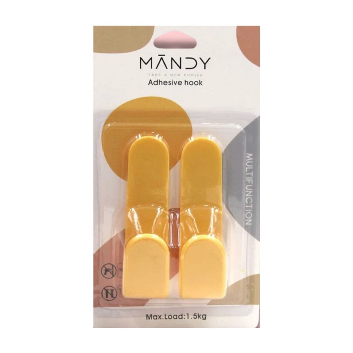 GENERICO - SET 2 GANCHOS PARA COLGAR ADHESIVOS